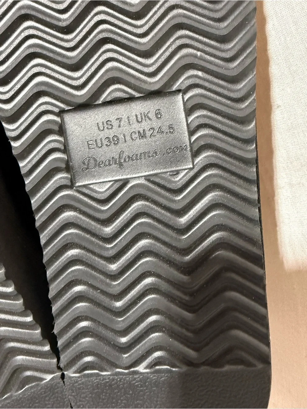 Dluxe by  dearform Black Suede-Look Slip-On Fleece Lined Slippers